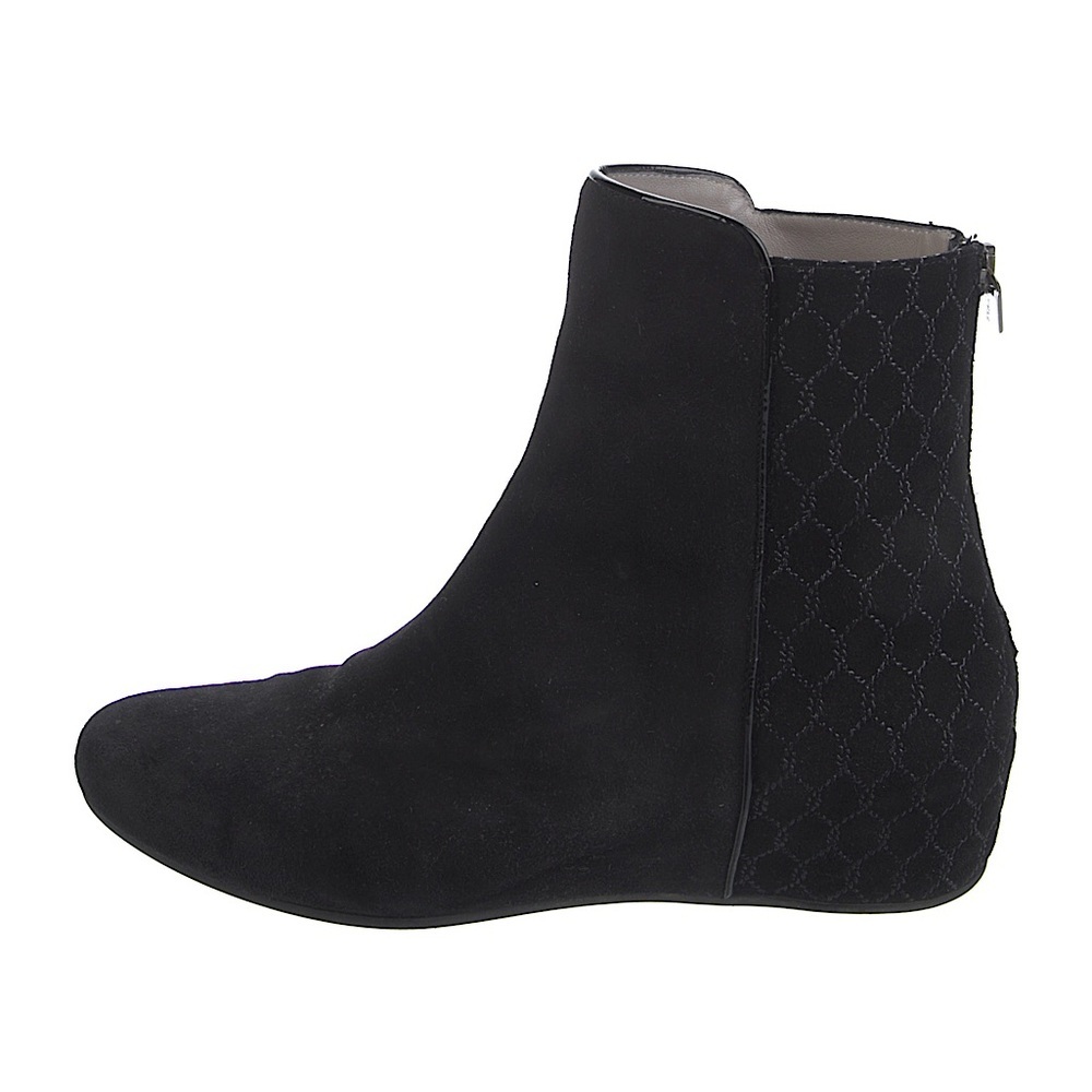 Aquatalia Women Suede Leather Chelsea Boots Black Wedge Heels Booties Size 8.5 - Picture 2 of 10